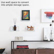 Acrylic Small Adhesive Wall Shelves,Mini Floating Shelves,Acrylic Display Shelves,Ledges for Pop Figures,Plant,Picture Photo Modern Wall for Bedroom Decor Living Room