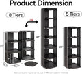 Kitstorack 8-Tier Vertical Plastic Shoe Rack, Freestanding Stackable Storage Organizer for Small Closets and Tight Spaces