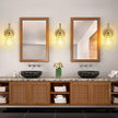 Gold Bathroom Wall Sconce, Brass Sconces Wall Lighting with Clear Glass Shade, Modern Wall Light Fixture for Bedroom Hallway Mirror