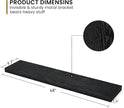 Fun Memories 48Inch Floating Shelves, 9.3Inch Deep Rustic Wall Shelves - Extra Deeper & Thicker Wall Mounted Storage Shelf for Kitchen, Farmhouse - Set of 2 - Rustic Black
