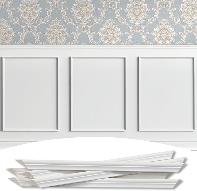3-Frame 20" x 30" Premade Accent Wall Molding Kit, Ready-to-Assemble Wainscoting Panels, Pre-Cut Chair Rail Moulding Trim Picture Frame for Home Décor