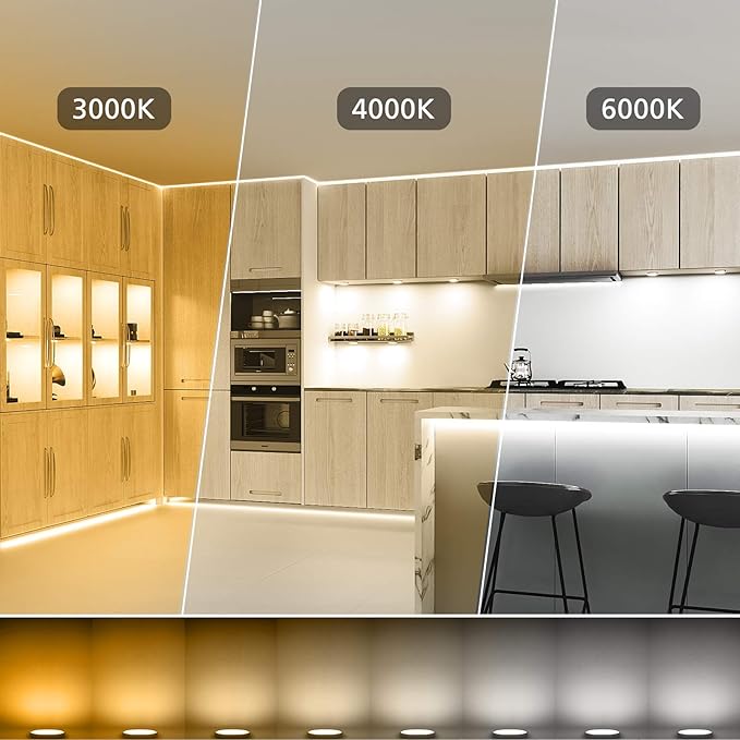 MYPLUS Under Cabinet Lighting with Remote, 4 Packs LED Pucks Lights,390Lm,12V,7.2W,24 Keys Remote Controll with Dimmable and Timing Function Led Lights for Kitchen,Closet,Cabinet,Counter