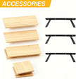 Wall Mounted Floating Shelf, c Long for Bedroom Living Room Kitchen Staircase Bathroom Above Toilet Wall Decoration Book Storage Room Recoration (3piece Set) Natural Wood Color
