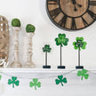 Happy St. Patrick's Day Blessed Lucky Irish Wood Sign Decor Farmhouse Home Office Coffee Bar Kitchen Table Decor 3 Pieces Green