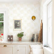 Boho Wallpaper Beige Wall Paper Peel and Stick Modern Beige and White Geometric Fireworks Contact Paper Renter Friendly Self-Adhesive Removable Bathroom Bedroom Laundry Room 17.3