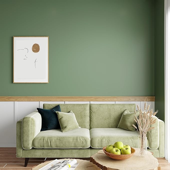 VEELIKE Vintage Sage Green Wallpaper Peel and Stick Thick Green Contact Paper for Cabinets Walls Countertops Waterproof 15.7''x354'' Green Removable Wallpaper for Bedroom Bathroom Kitchen Furniture