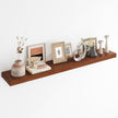 RICHFOCUS Floating Shelves for Wall | 55W x 9.3D Rustic Floating Shelves with Solid Ash Wood Veneer Set of 1 | Long Wall Shelves with Upgraded Brackets | for Living Room Bathroom Home Office