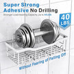 EUDELE 5-Pack Rustproof Stainless Steel Shower Caddy – No Drill Adhesive Bathroom Organizer with Large Capacity, Spacious Shower Shelves for Inside Shower, Kitchen & Home Decor Storage-XL Size