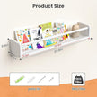 upsimples 2 Pack Nursery Book Shelves, 23.6 Inch Floating Bookshelves for Wall, Baby Nursery Decor, Small Solid Wood Wall Mounted Shelves for Baby Kids Boys Girls, White
