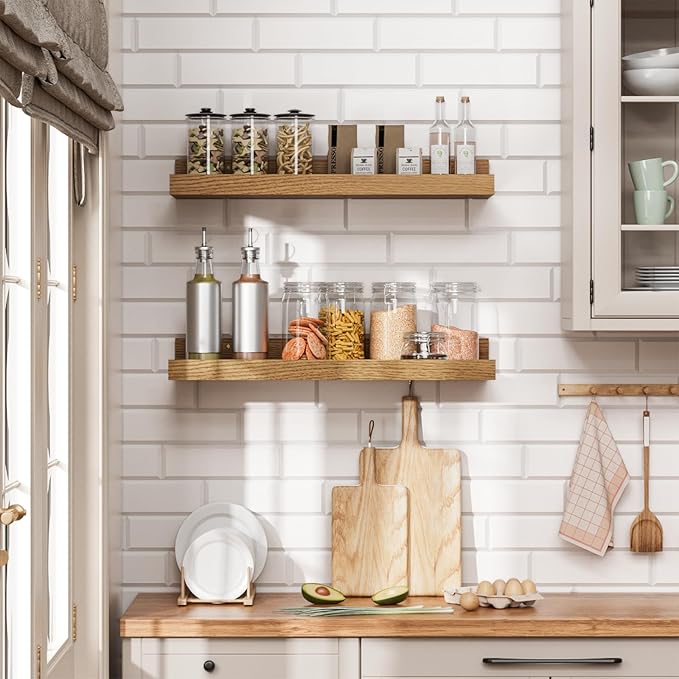 Heimlove Floating Shelves Set of 6, 16