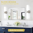 Wall Sconces Set of Two, Brushed Nickel Gold Bathroom Sconces Wall Lighting with Milky White Glass, Modern Sconces Wall Decor Set of 2 Bathroom Light Fixtures for Mirror Living Room Bedroom
