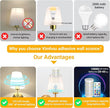 Peel and Stick Wall Sconces, Stick On Wall Sconce Set of 2, Battery Operated Wireless Wall Light, No Drill Adhesive Wall Lamp, Corn Bulb with 10000mAh Rechargeable Battery, Bedroom Wall Decor