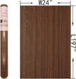 TOTIO Wood Grain Contact Paper Brown Thick Texture Wood Wallpaper Peel Stick Walnut Wood Look Wall Paper Removable Adhesive Waterproof Wall Covering Decoration Kitchen Cabinets Vinyl Film 24