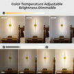 1 Pack Battery Operated Wall Sconce Detachable 360°Rotate, Wireless Wall Light 3000-6500K Dimmable, 10000mAh Rechargeable Wall Lamp for Bedroom, Living Room，28.3 Inch Gold
