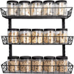 SWOMMOLY Adjustable Wall Mount Spice Rack, 3-Tier Dual-use (Multi-use) Organizer, Black