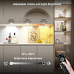 Under Cabinet Lighting Wireless with Remote,Rechargeable Battery Operated Closet Lights,3 Color Magnetic Dimmable led Strip Lights,Under Counter Lights for Kitchen,Shelf,Bedroom (White-2PCS, 20cm)