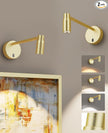 Zoomable Picture Light for Wall, Battery Operated Art Light for Paintings CCT Dimmable Spotlight for Wall Art Wall Light with Remote Control for Living Room Gallery Dartboard Bathroom Light Gold