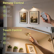 L LOHAS LED Gold Wireless Picture Lights for Wall, 3 Pack Magnetic Rechargeable 1200mAh Battery Operated Picture Light with Remote & Timer, Dimmable 3CCT Art Light for Paintings, Frames, Gallery