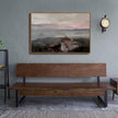OIQArtOIQ Vintage Landscape Canvas Wall Art Framed Natural Scenery Painting Artwork Prints France Country Wilderness Farmhouse Decor Pictures Kitchen Bedroom Living Room Bathroom