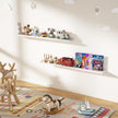 Love-KANKEI 48 Inch Long Floating Shelves Wall Mounted Set of 2, Large Wood Wall Shelves for Storage, Rustic Hanging Shelves for Display,Bedroom Living Room Bathroom Kitchen Office White