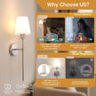 Battery Operated Wall Sconces Set of 2, 80H Usage Time 22.6
