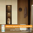 Puck Lights with Remote Control, Wireless LED Puck Light for Kitchen,Battery Operated Under Cabinet Lights, Under Counter Lighting Dimmable, Stick On Lights for Closet Black (4pack)