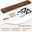 Axeman 48 Inch Floating Shelves | 8 Inch Deep Walnut Wall Shelves Set of 2 | 47.3W x 8D Rustic Wood Shelves for Bookshelf Living Room Bedroom Home Office Bathroom