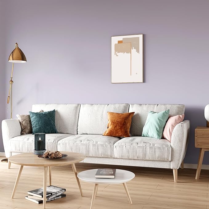 VEELIKE 15.7''x354'' Lilac Purple Contact Paper for Walls Cabinets Shelves Countertops Waterproof Thick Light Purple Peel and Stick Wallpaper Removable Self Adhesive Vinyl Decorative for Bedroom Desk