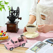 Coffee Bar Decor Vintage Mini Metal Pickup Truck Decor with Book Accessories for Coffee Station, Farmhouse Tiered Tray Tabletop Decorations for Home Kitchen, Office, Cafe