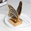 Vintage Brass Butterfly Bookends,Resin Book Ends for Shelves,Heavy Duty Decorative Bookends,Creative Book Stopper Holder Decor for Desk Home Office,Shelf Decoration,Gifts for Mother's Day