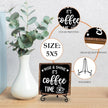 Coffee Bar Decor Sign, Rise & Shine It's Coffee Time Sign With Stand For Farmhouse Home Kitchen Table, Wine Sign For Farmhouse Home Kitchen Office Bar Shelf Table, Gifts For Family Friend Coworker