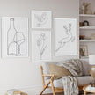 puthiac 16x24 Solid Oak Wood Picture Frame, No Mat, Wall Display Only, Vertical or Horizontal, Plexi Front, 3 Pack, White