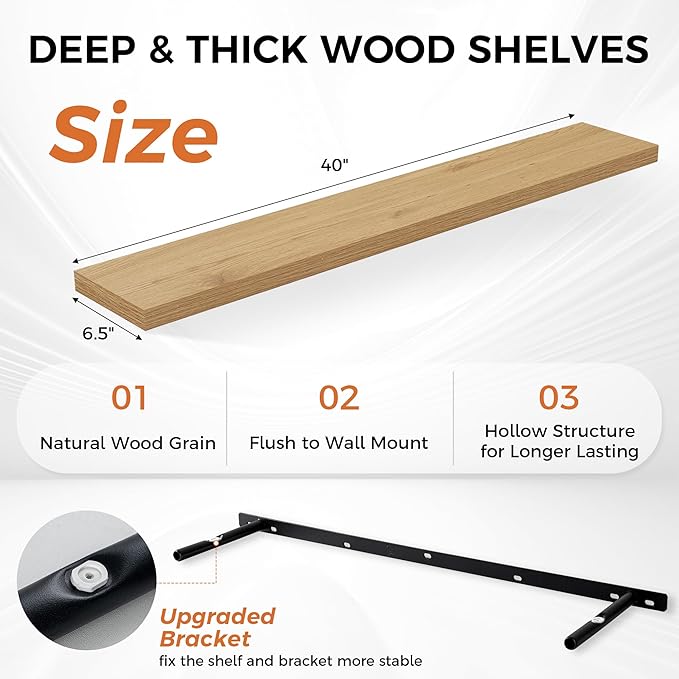 Fun Memories Floating Shelves for Wall, 40