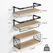 Fixwal 3+1 Bathroom Shelves Over Toilet, Floating Shelves Wall Mounted with Metal Frame and Towel Bar for Bathroom, Kitchen, Bedroom, Living Room (Rustic Brown)