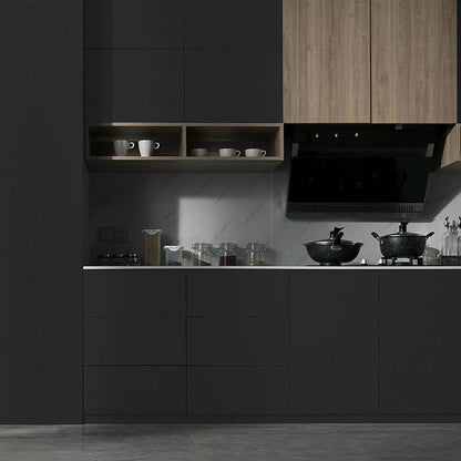 practicalWs Black Wallpaper Peel and Stick with Tools, Matte Black Contact Paper Self-Adhesive and Removable 17.7'' x 118.1'', Thickened Wall Paper for Cabinet, Drawer and Countertop