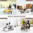 Metal Coffee Station Organizer for Countertop - Coffee Bar Organizer with Designable DIY Logo, K Cup Pods Holder & Tea Condiment Storage - Rustic Breakroom Kitchen Decor in White （1 Pcs）