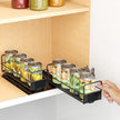 SpaceAid Pull Out Spice Rack Organizer for Cabinet, Heavy Duty Slide Out Seasoning Kitchen Organizer, Cabinet Organizer, with Labels, 7.7