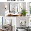 Koonmi Black Framed Bathroom Mirror - Shatterproof 32