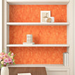Wallercity Orange Velvet Peel and Stick Wallpaper for Bedroom Vivid Orange Flocking Fabric Contact Paper for Dresser Top Cabinets Soft Flock Felt Wallpapers for Jewelry Box Drawer Liner 15.8''x78.7''