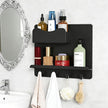 Floating Shelves for Bedside Shelf Accessories Organizer, Wall Mount Self Stick On, Cute Room Decor Aesthetic, Girls Room Decor, Cool Stuff for Bedroom Storage and Organization Black