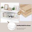 Vivelove Wooden Floating Shelves for Wall 24” x 8”x 1.4”, Solid Wood Shelf with Invisible Brackets, Deep Wall Shelves for Bathroom, LivingRoom, Kitchen, Bedroom, Modern Home Decor, Set of 2 - White