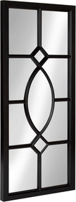 Kate and Laurel Cassat Modern Casual Window Wall Accent Mirror, Black