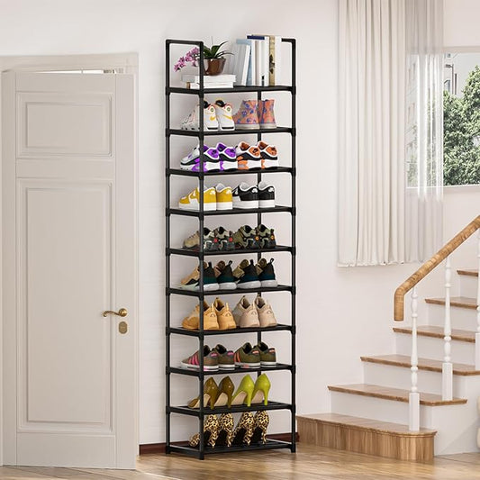 OYREL Shoe Rack, Sturdy Metal Shoe Rack Organizer,Narrow Shoe Racks for Closets,Shoes Rack,Shoe Stand,Shoe Shelf