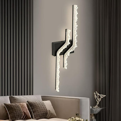 Modern Vanity Light Black 6000k LED Indoor Wall Lamp Acrylic Wall Light Fixture for Bedroom Living Room Hallway.