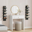 HOOBRO 5 Tier Wall Shelf Unit, 2 Pack Floating Shelves Wall Mounted, Wall Mount Vertical Shelving, Floating Storage Rack, Organizer Tall Tower Design for Livingroom, Bedroom, Kitchen, Black BB18BJP201