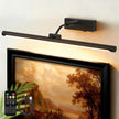 Picture Lights for Wall Battery Operated,24 Inch Black Wireless Rechargeable Art Lights for Pictures,3CCT Dimmable Retractable Painting Light with Remote & Timer,Glare-Free for Gallery Light