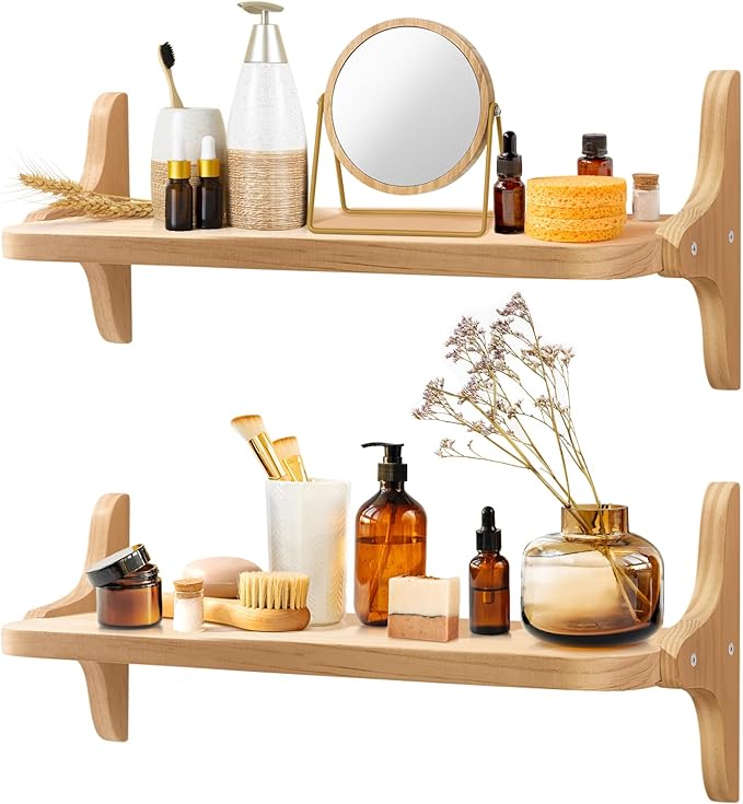 Wooden Floating Shelves for Wall, 23.6
