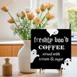 Freshly Boo'd Coffee Wood Sign, Halloween Coffee Bar Decor, Scream Sugar Spooky Season Haunted House Signs Ghosts Fall Shelf Sitter Kitchen Rustic Farmhouse Home Decor Wooden Plaque Sign