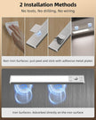EZVALO Under Cabinet Lighting, 2400mAh Rechargeable Motion Sensor Light Indoor, 3 Color Temps, 5-Level Dimmable Magnetic Wireless Closet Lights for Kitchen, Pantry, Stairs (2 Pack)