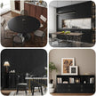 Abyssaly Black Wood Wallpaper 15.7 Inch X 118 Inch Peel and Stick Paper for Countertops, Authentic Wood Look, Durable, Thickening Home Office Decoration